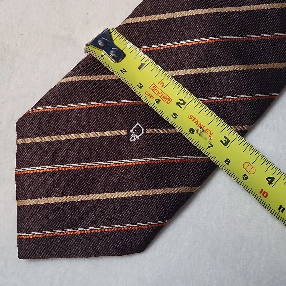 Christian Dior‎ Poly Silk Blend Tie Stripes
